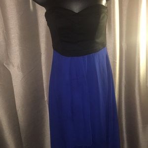 Black & Blue High and Low Dress